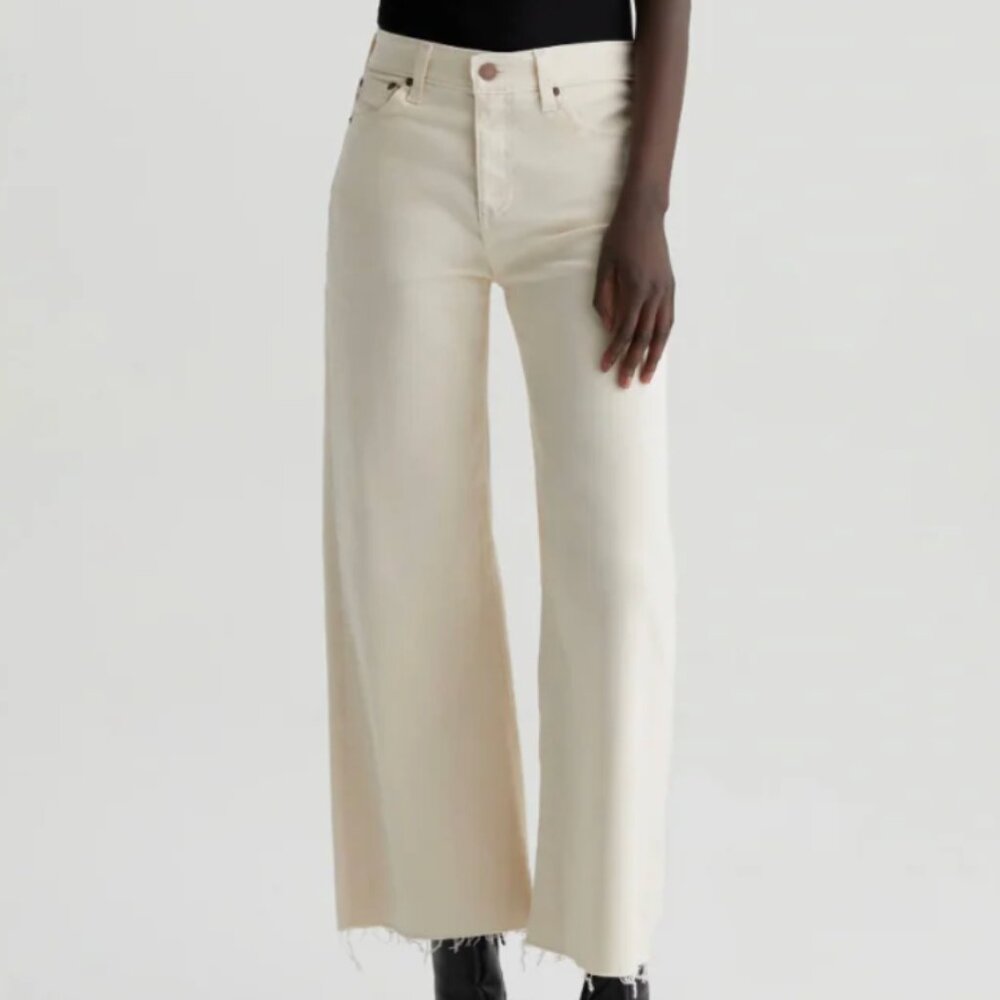 AG Saige Wide Leg Crop - Off White